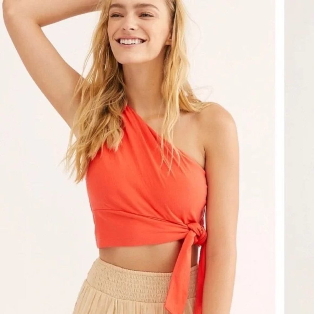 Free People one-shoulder crop top